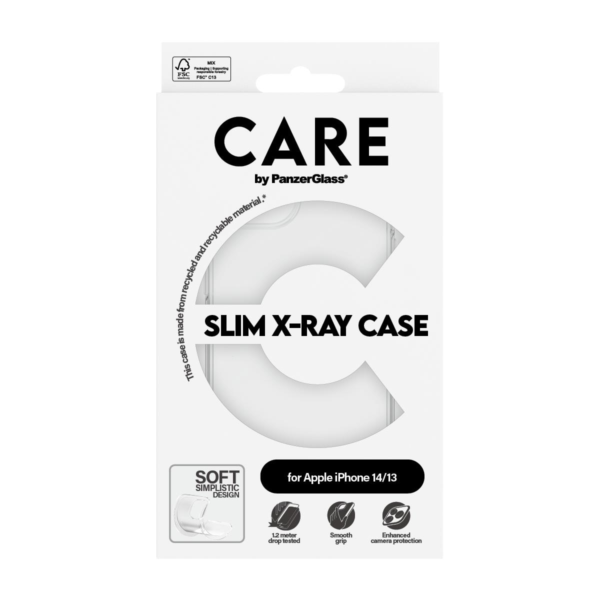 Fashionable Case Transparent X-ray Soft Basic iPhone 14/13