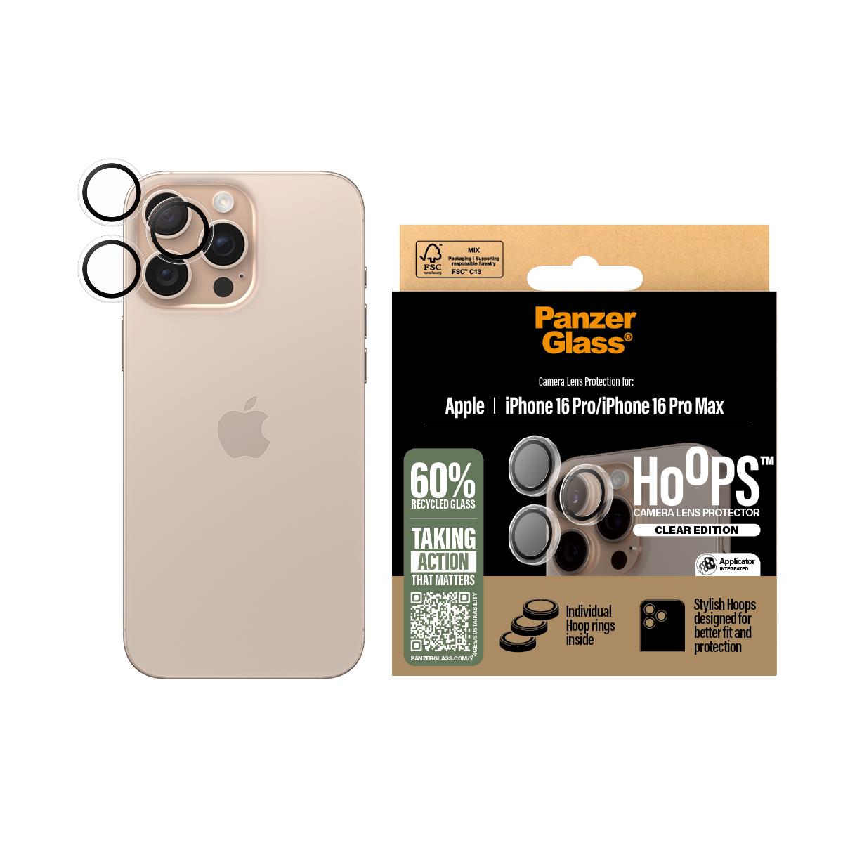 Hoops Transparant Lens Protector iPhone 16 6.1/6.7inch