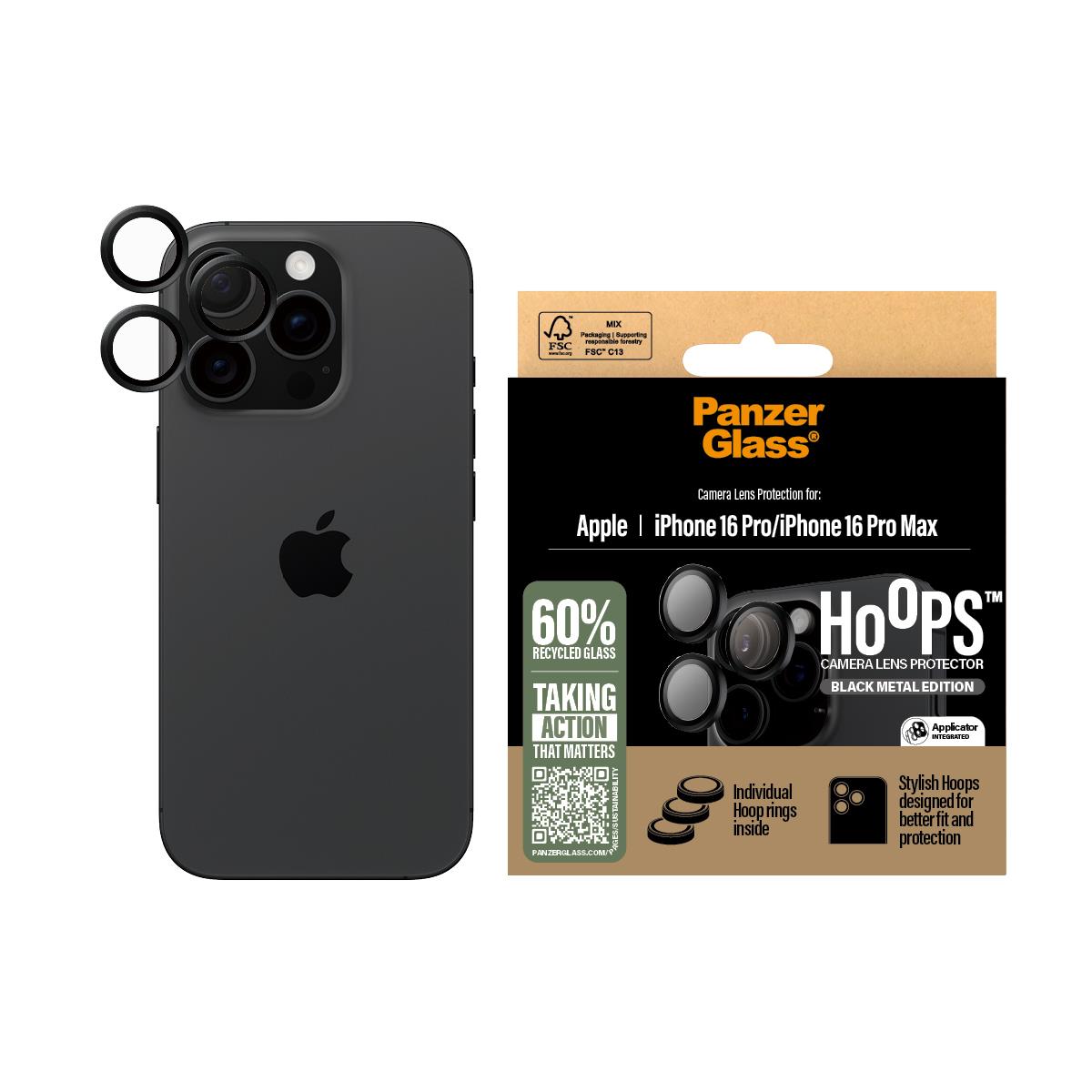 Hoops Black Lens Protector iPhone 16 6.1/6.7Inch