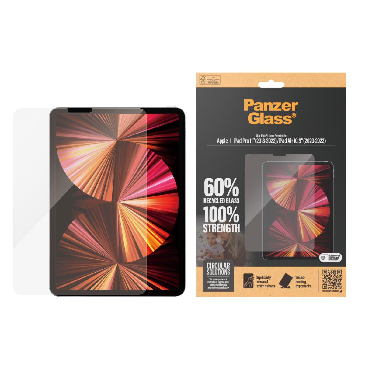 Screen Protector For iPad Pro 11IN and iPad Air 10.9IN Ultra-Wide Fit