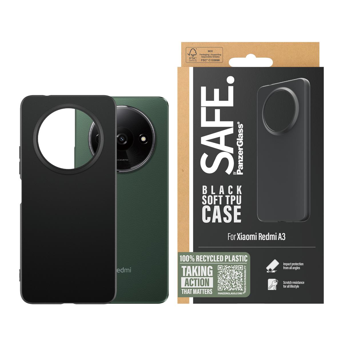 Safe By Panzerglass Tpu Case Black Xiaomi Redmi A3