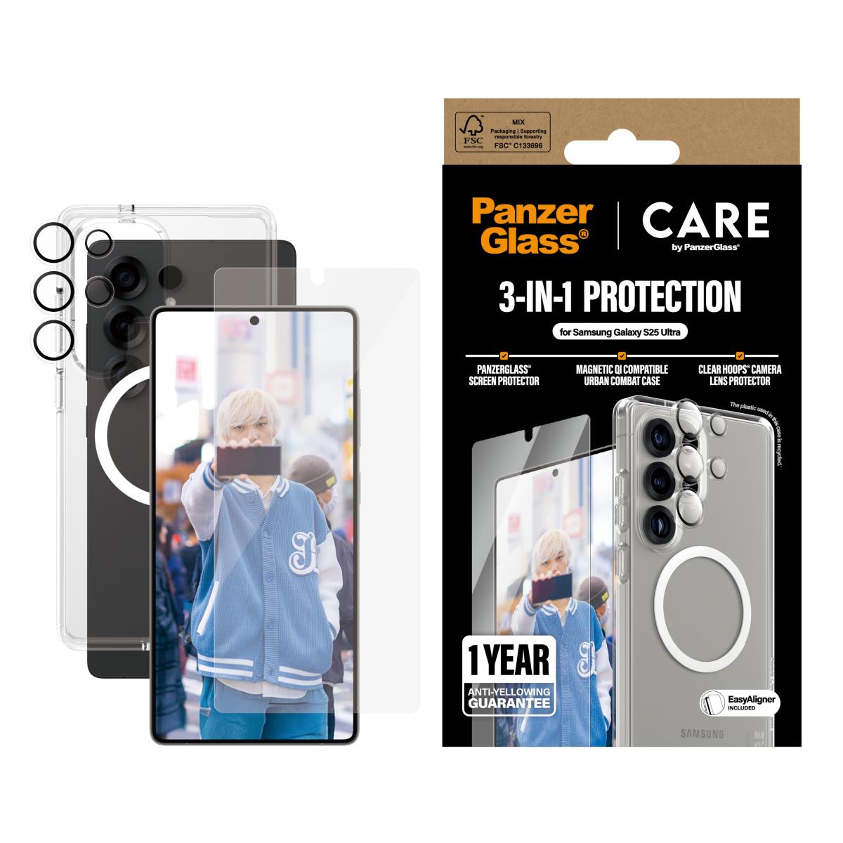 Care By Panzerglass Flagship 3-in-1 Bundle Samsung S25 Ultra