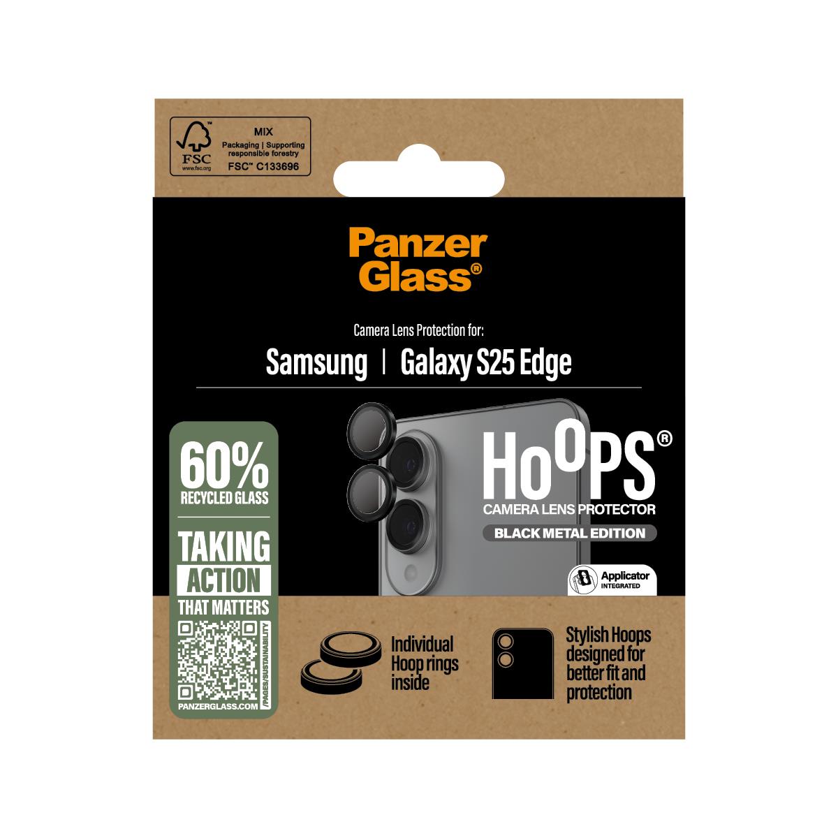 Hoops Lens Protector - Black - for Samsung Galaxy S25 Edge
