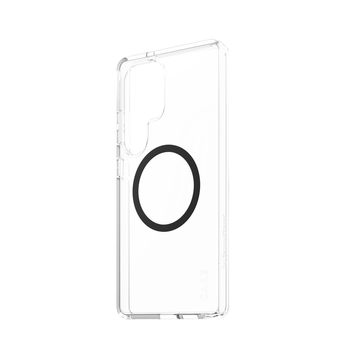 CARE by PanzerGlass Flagship Case Transparent Urban Combat with Black QI Compatible Samsung S25 Ultr