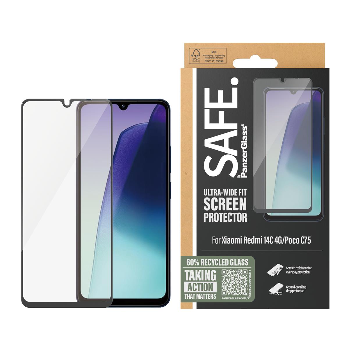 Screen Protector For Xiaomi 14C 4G/Poco C75/Ultra-Wide Fit