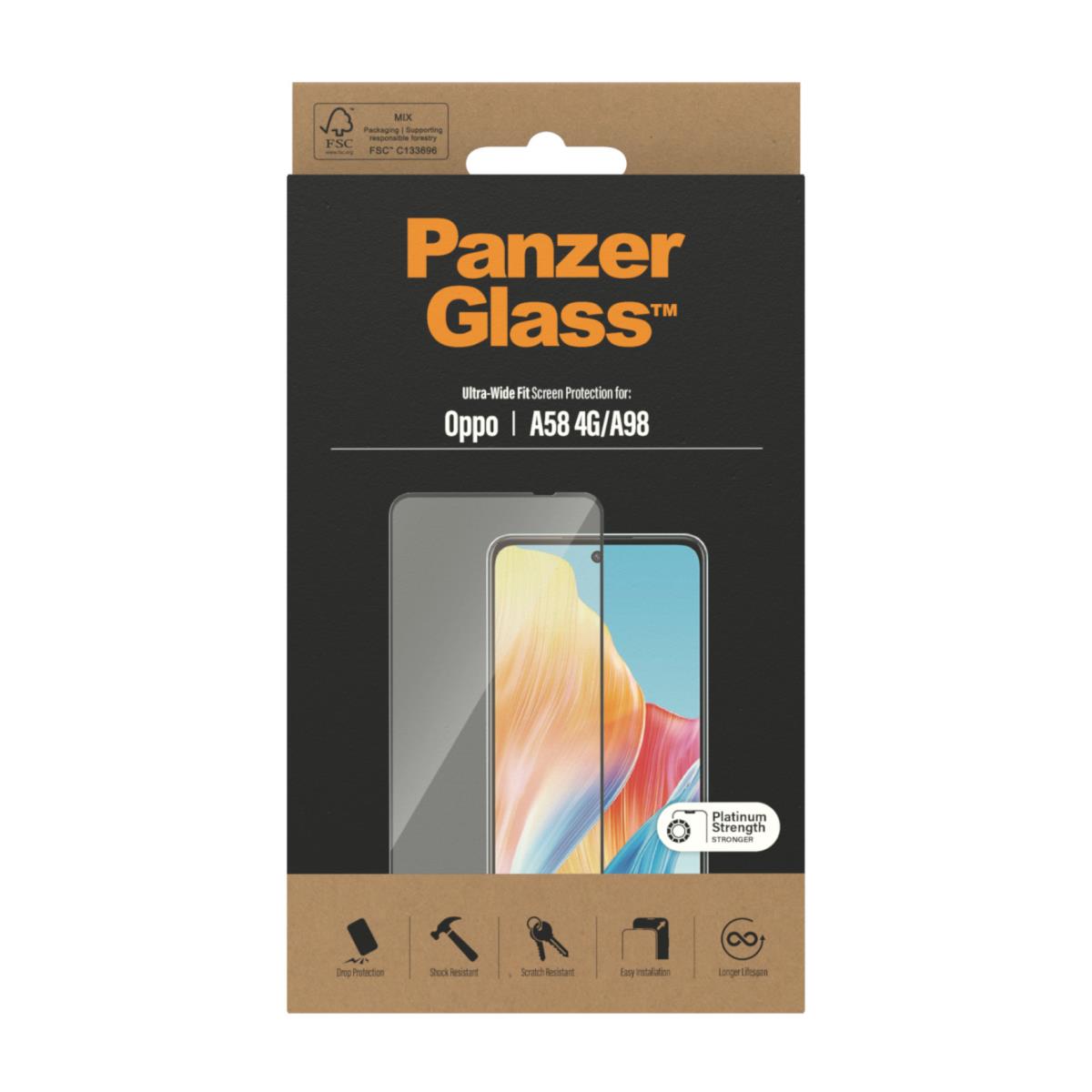 Screen Protector for Oppo A58 4G and A98 Ultra-Wide Fit