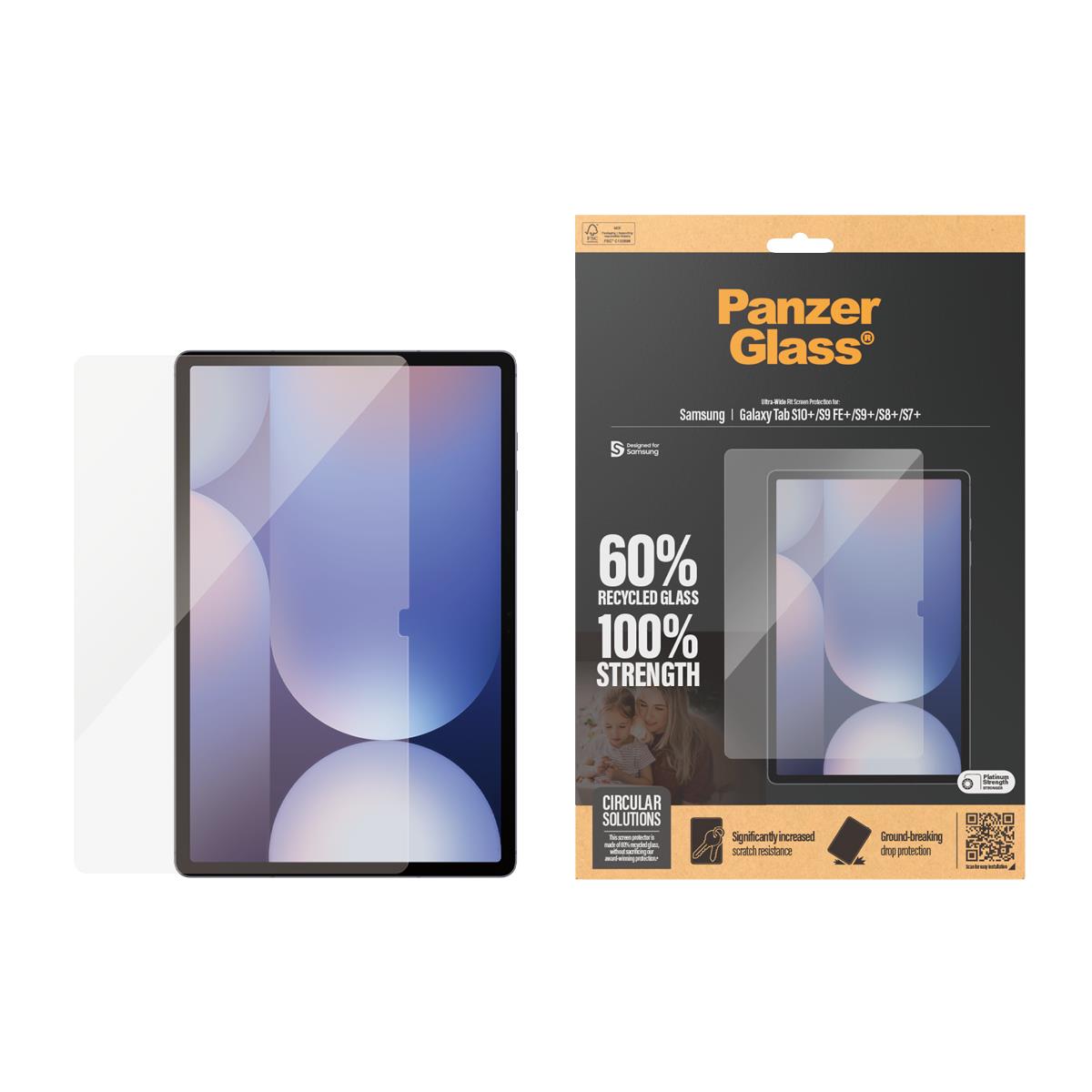 Screen Protector for Samsung Galaxy Tab S7+/S8+/S9+/S9 FE+/S10+/Ultra-Wide Fit