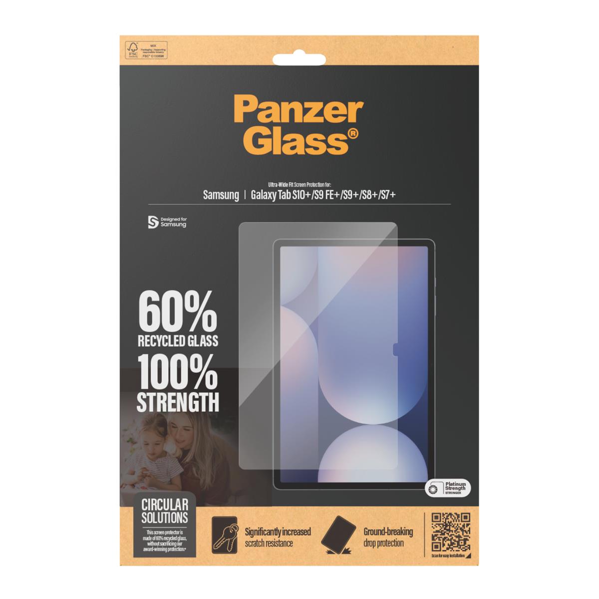 Screen Protector for Samsung Galaxy Tab S7+/S8+/S9+/S9 FE+/S10+/Ultra-Wide Fit