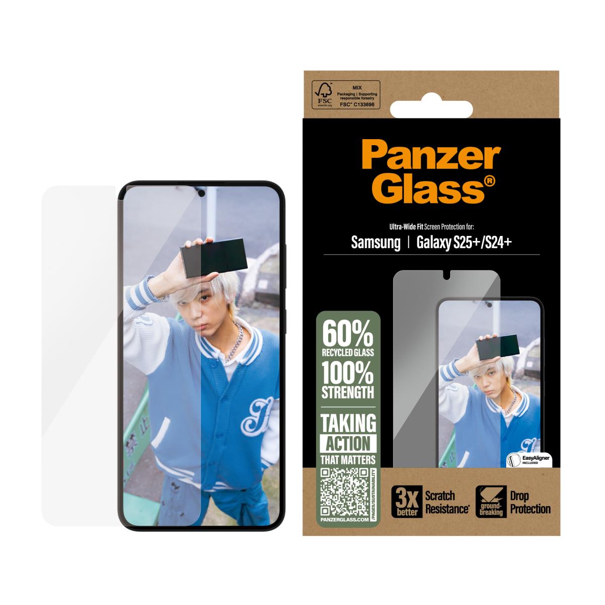 Screen Protector for Samsung S25 Plus Ultra-wide Fit