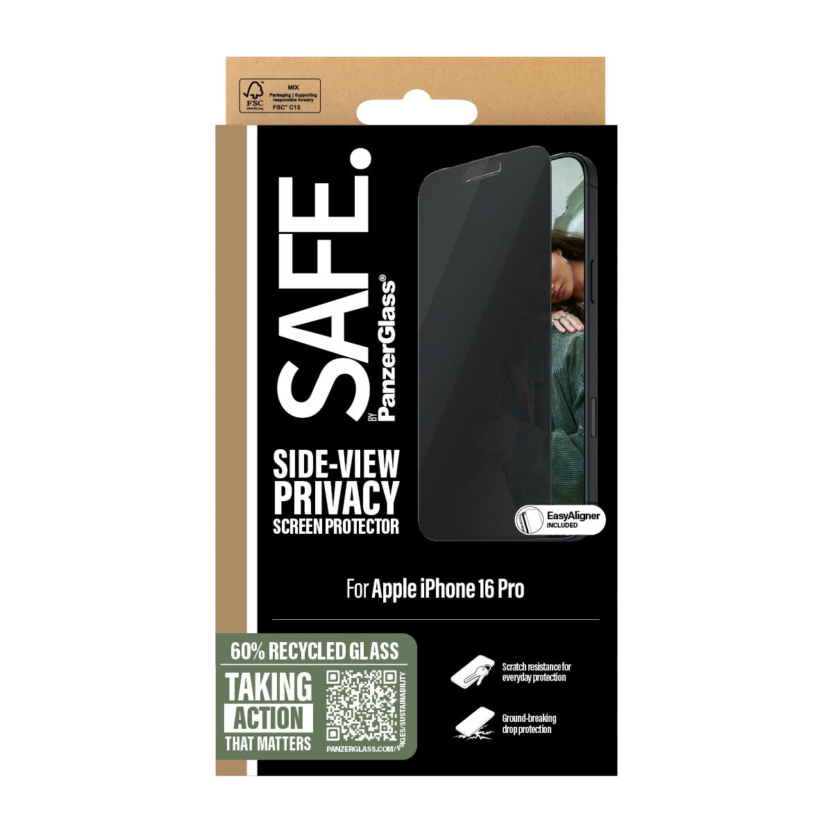 Privacy Screen Protector iPhone 16 6.3in Pro Ultra Wide Fit