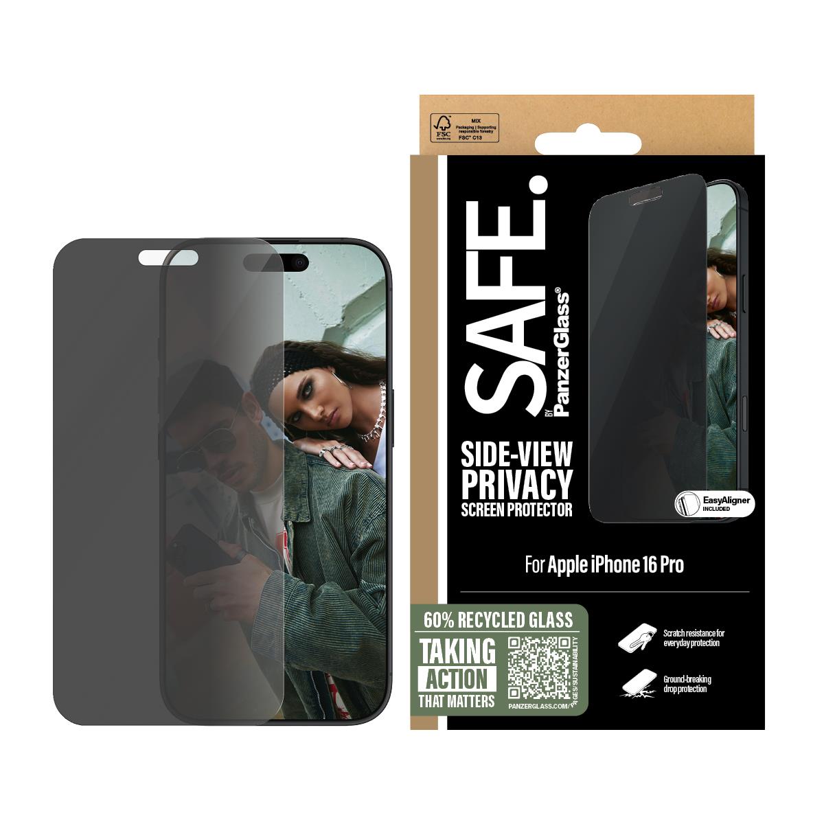 Privacy Screen Protector iPhone 16 6.3in Pro Ultra Wide Fit