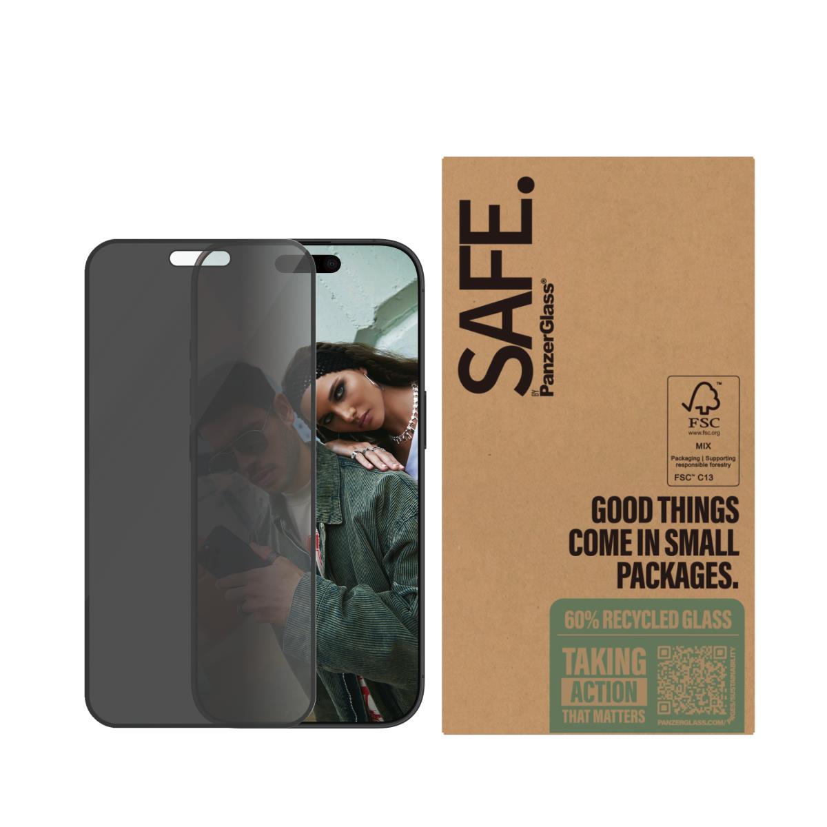 Privacy Screen Protector for iPhone 16 6.3in Pro Ultra Wide Fit