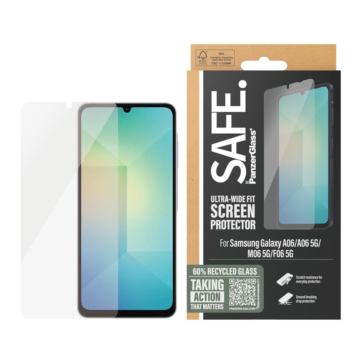 Screen Protector For Samsung Galaxy A06 A06 5G M06 5G F06 5G Ultra-Wide Fit