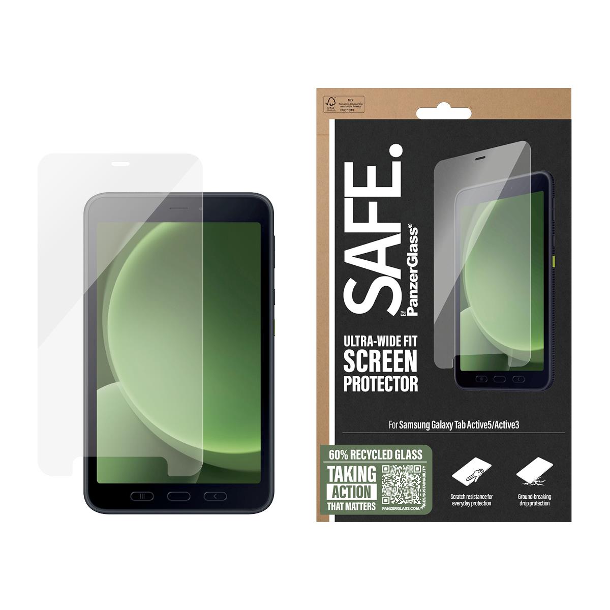 Screen Protector For Samsung Galaxy Tab Active5 Active3 Ultra-wide Fit