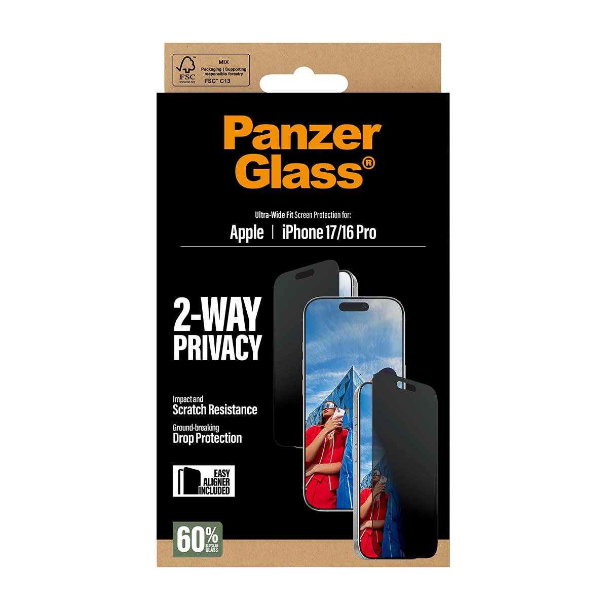 Privacy Screen Protector Ultra-Wide Fit - Clear - for iPhone 17