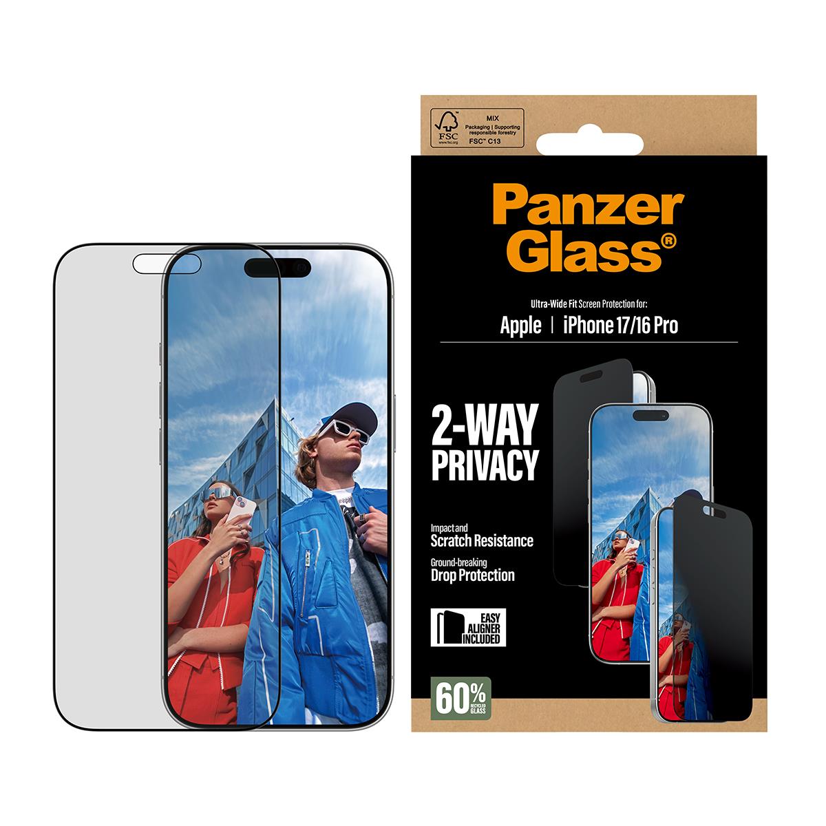 Privacy Screen Protector Ultra-Wide Fit - Clear - for iPhone 17
