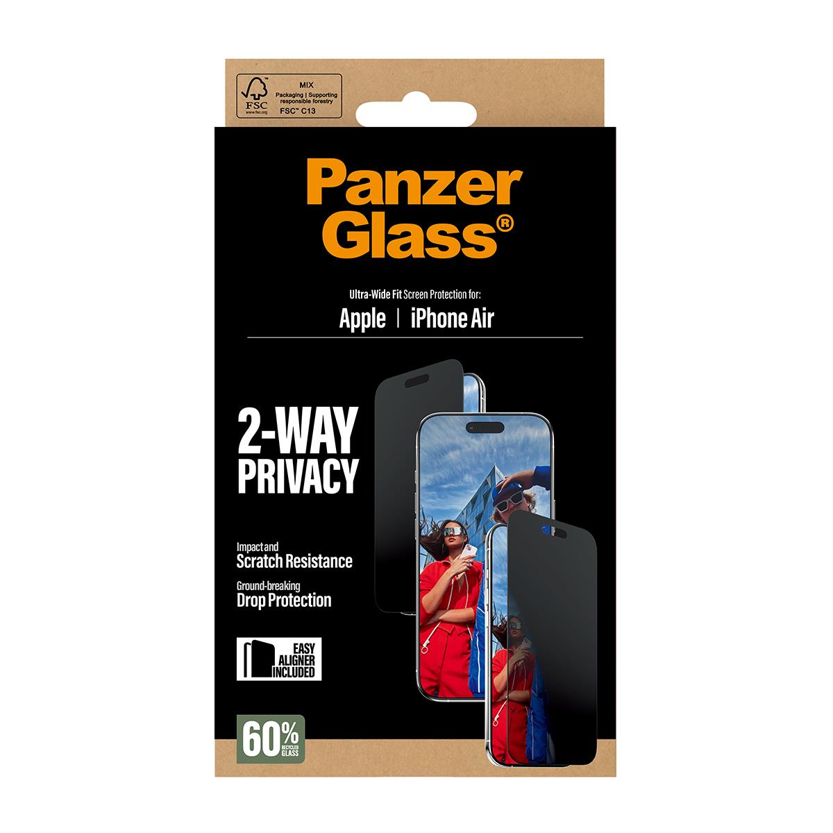 Privacy Screen Protector Ultra-Wide Fit - Clear - for iPhone 17 Air
