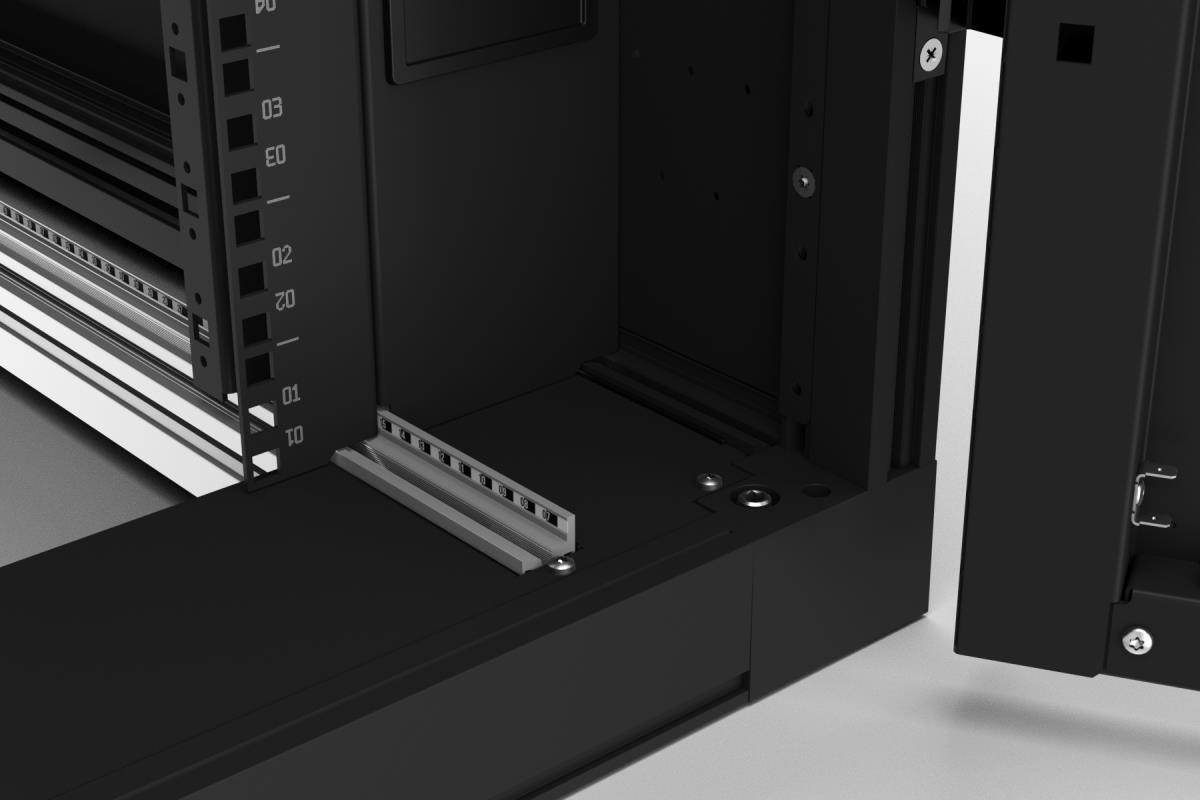 Server Cabinet W800 D1200 52u Airflow Combi Lock Fd S80 Percent Rd D80 Percent Black