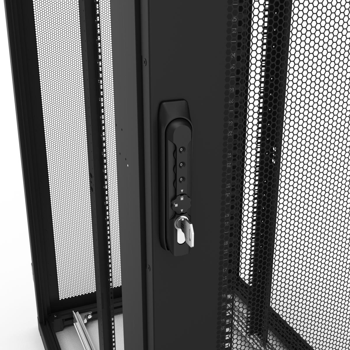 Server Cabinet W600 D1200 47u Airflow Combi Lock Fd S80 Percent Rd D80 Percent Black