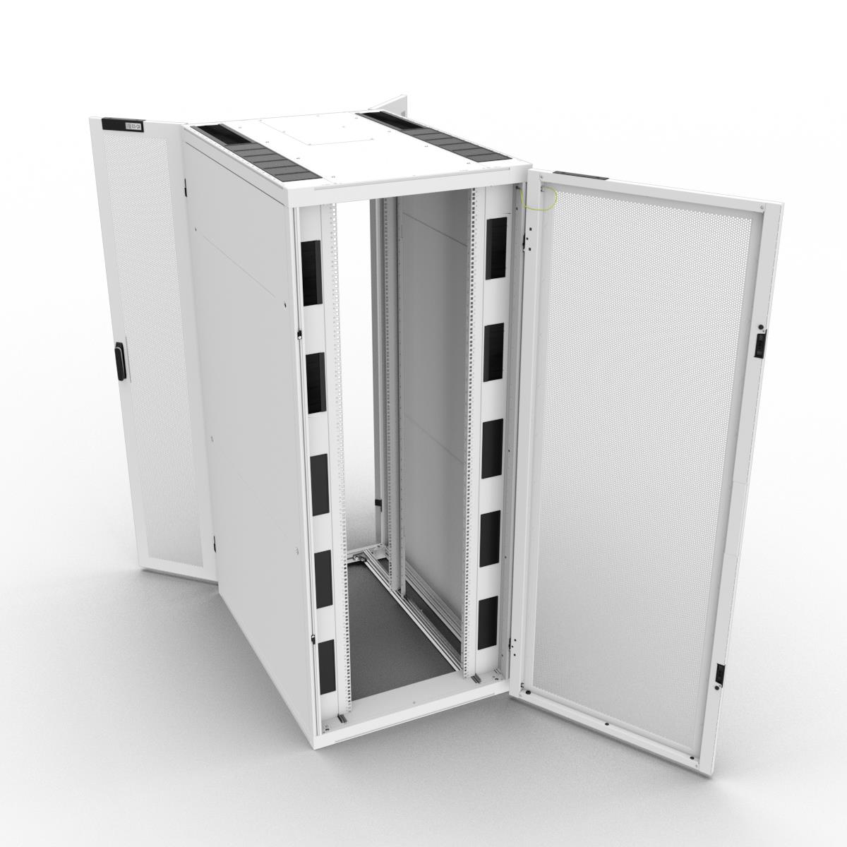 Network Cabinet W800 D1200 47u Airflow Combi Lock Fd S80 Percent Rd D80 Percent White