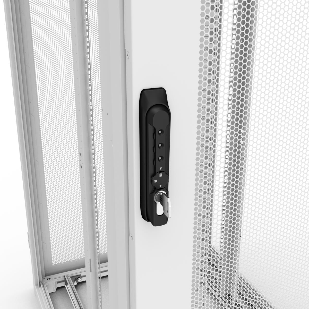 Network Cabinet W800 D1200 47u Airflow Combi Lock Fd S80 Percent Rd D80 Percent White