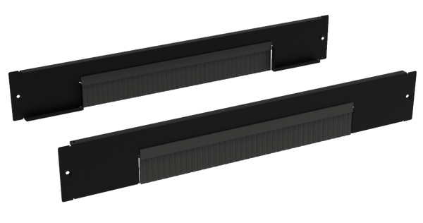 Set Of 2 Plinths With Brushes 1200 X 100mm Black