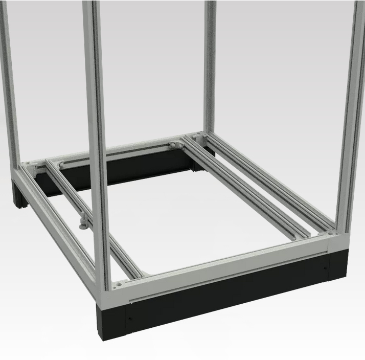 Set Of 4 Corner Extensions With 2 Blind Plinths 800 X 100mm Black
