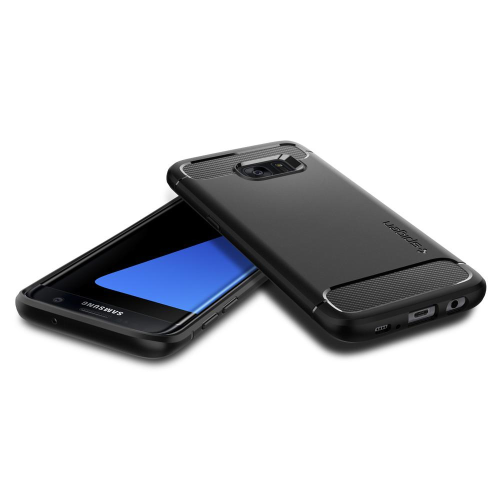 Galaxy S7 Edge Case Rugged Armor Black