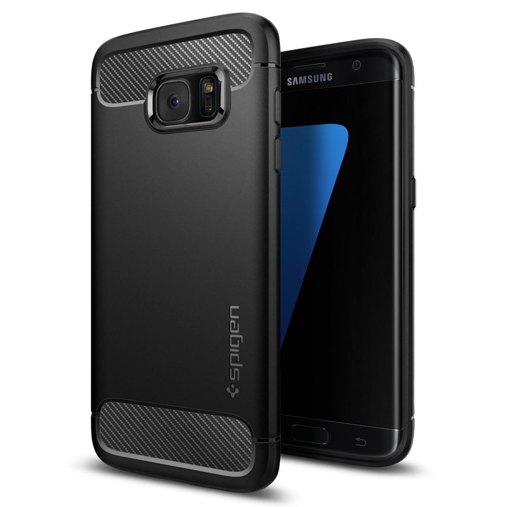 Galaxy S7 Edge Case Rugged Armor Black