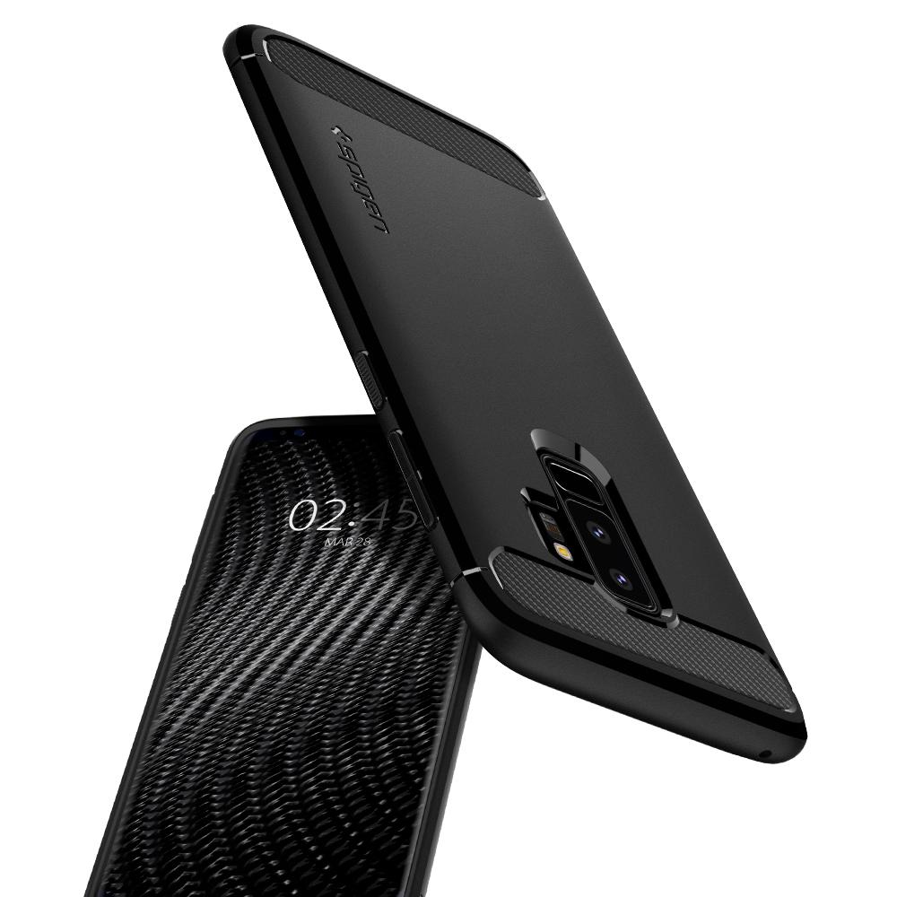 Galaxy S9+ Case Rugged Armor Matte Black