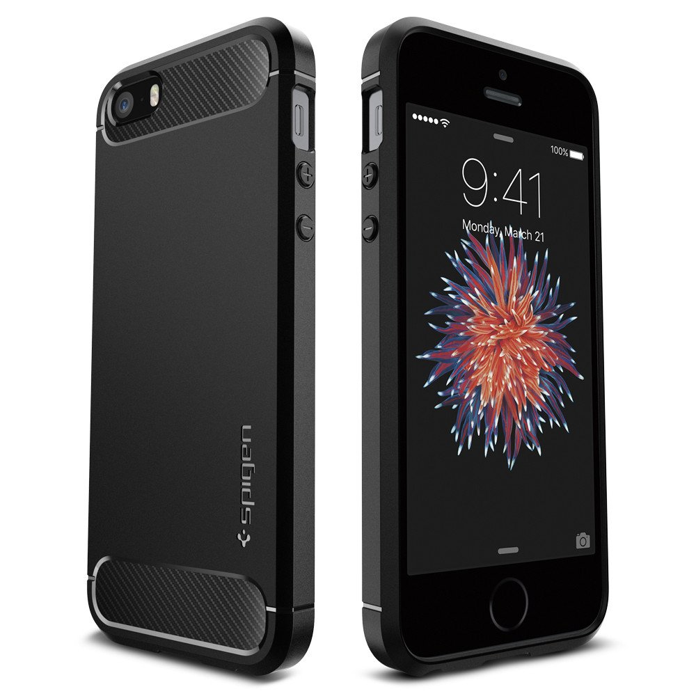 iPhone Se/5s/5 Case Rugged Armor Black
