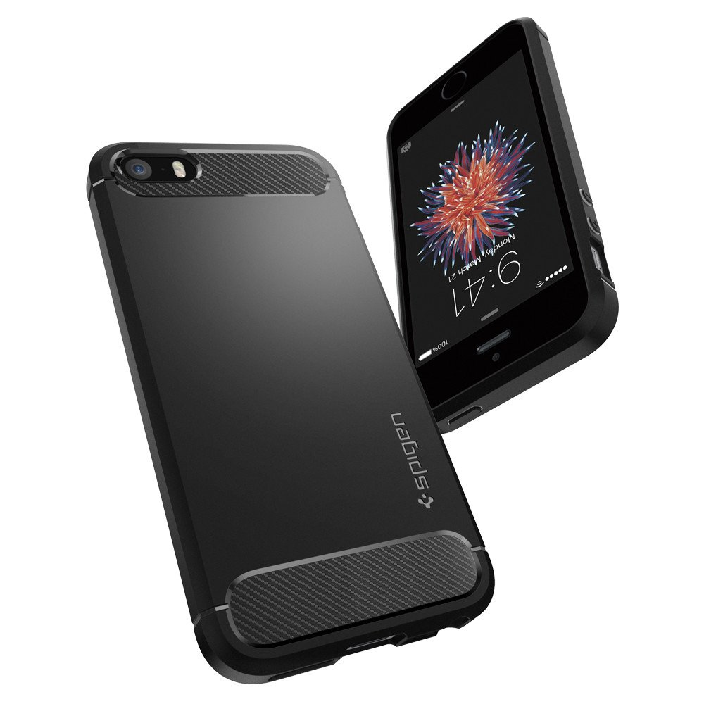 iPhone Se/5s/5 Case Rugged Armor Black