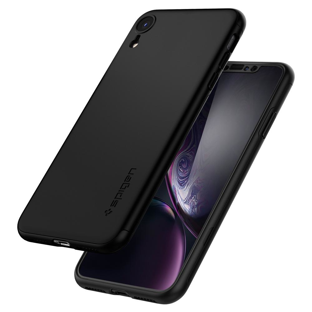 New iPhone 6.1in Case Thin Fit 360 Black (glass Screen Protector)
