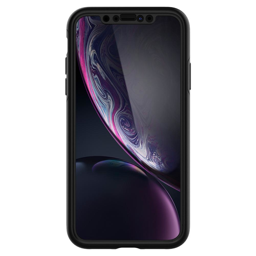 New iPhone 6.1in Case Thin Fit 360 Black (glass Screen Protector)