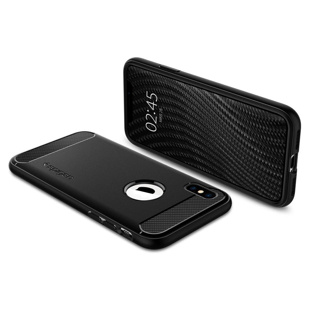 New iPhone 5.8in Case Rugged Armor Matte Black (ver.2)