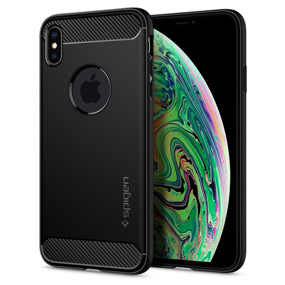 New iPhone 6.5in Case Rugged Armor Matte Black (ver.2)