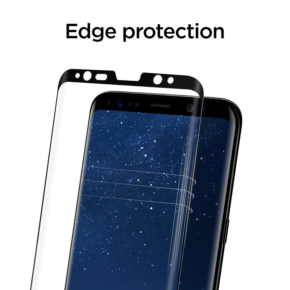Galaxy S8 Glass Glas.tr Curved Black