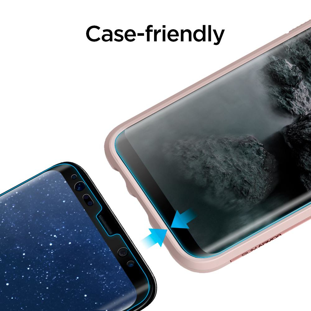 Galaxy S8 Glass Glas.tr Curved Black