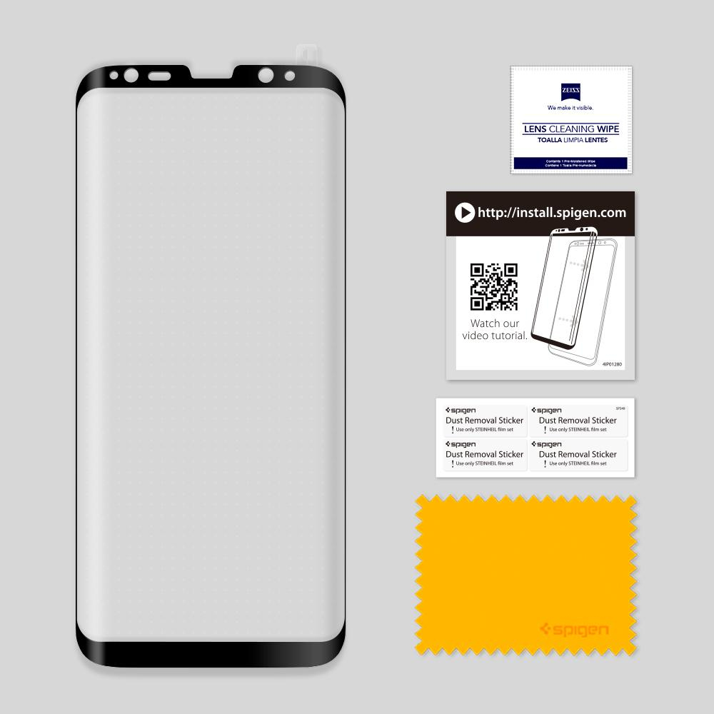 Galaxy S8 Glass Glas.tr Curved Black