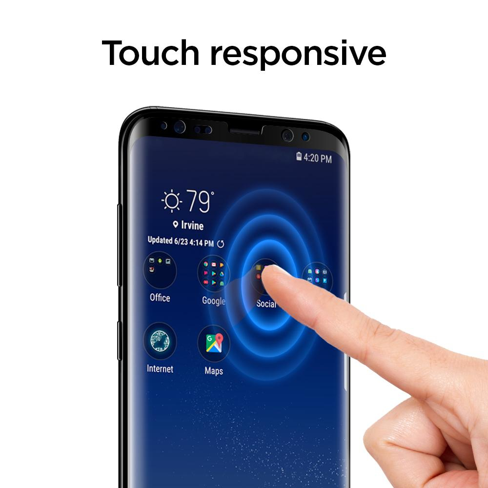 Galaxy S8 Glass Glas.tr Curved Black