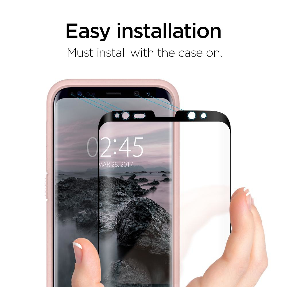 Galaxy S8 Glass Glas.tr Curved Black