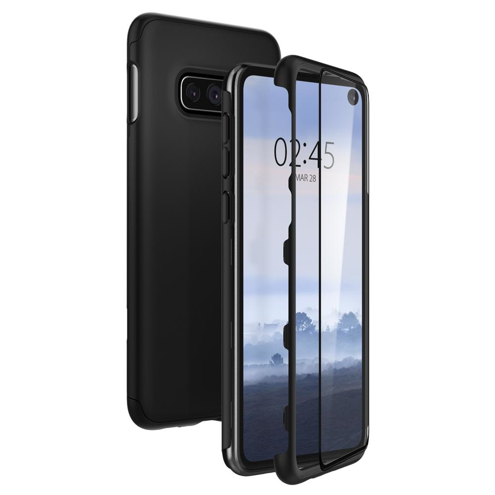 Galaxy S10e Lite Case Thin Fit 360 Black (glass Screen Protector)