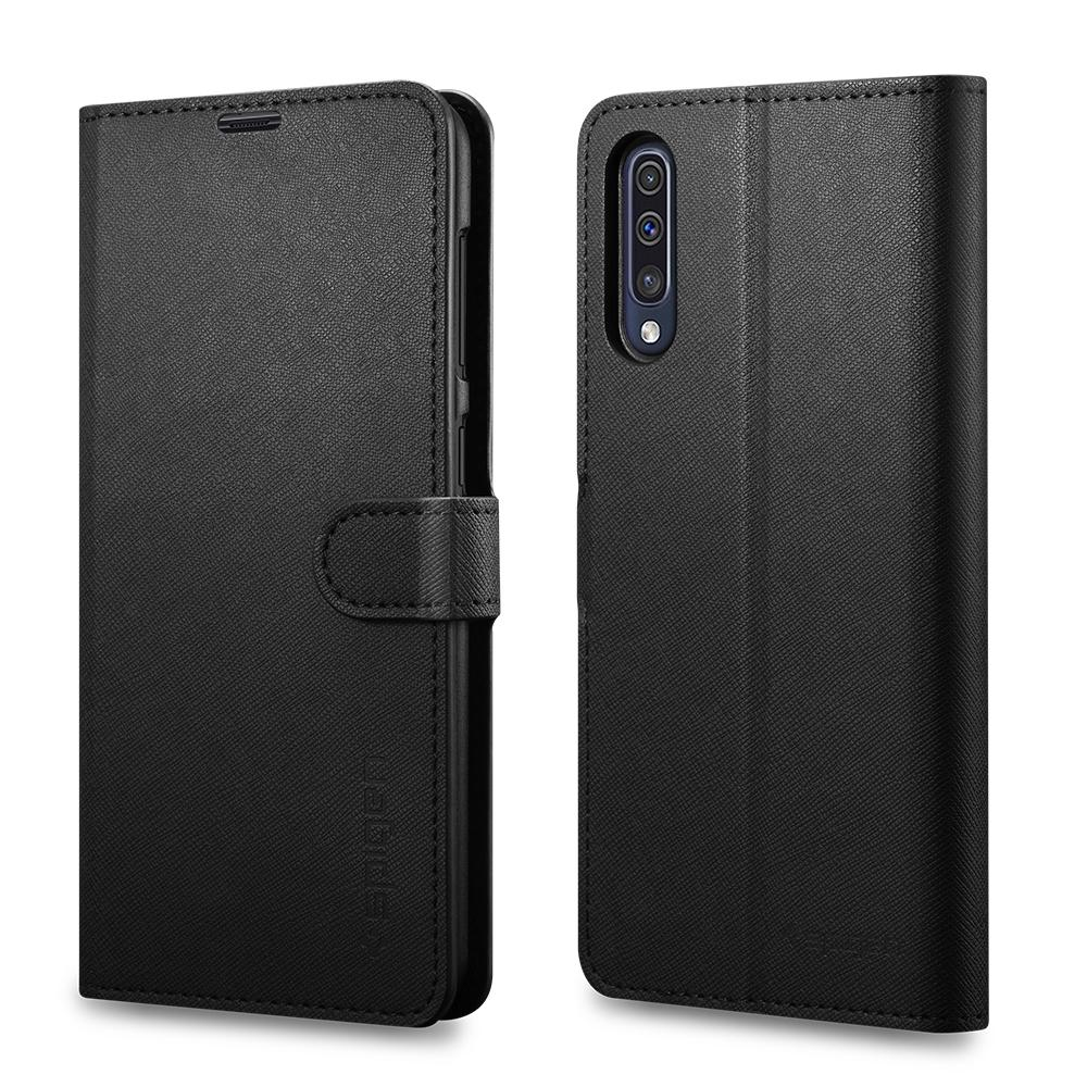 Galaxy A50 Case Wallet S Saffiano Black