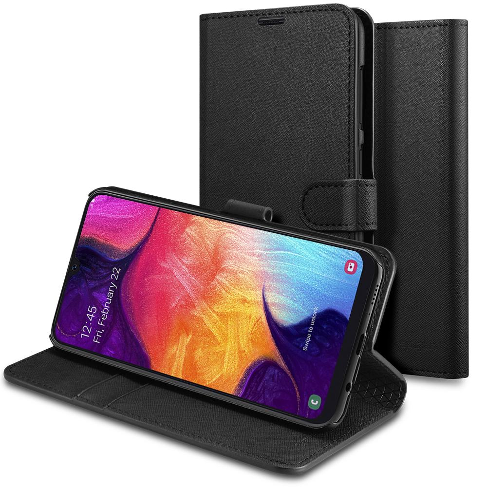 Galaxy A50 Case Wallet S Saffiano Black