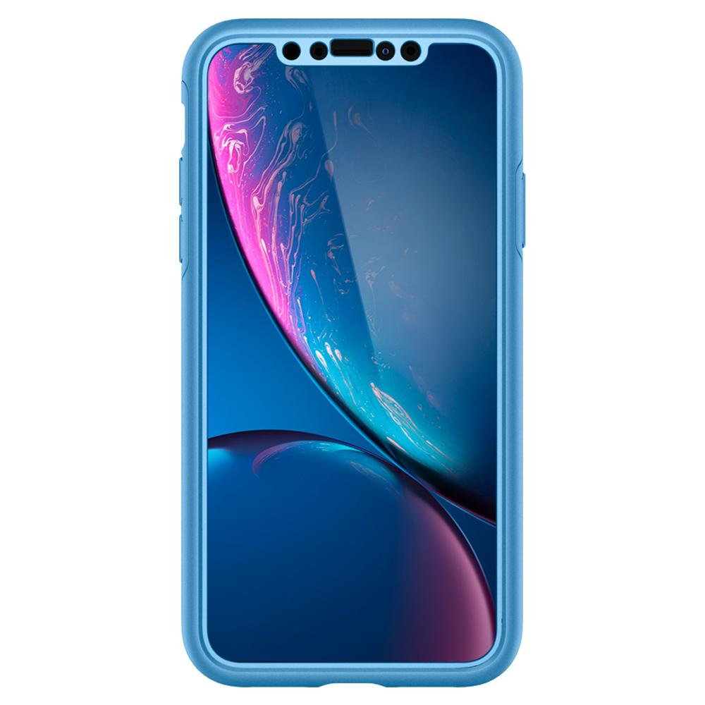 iPhone Xr Case Thin Fit 360 Blue Glass Screen Protector