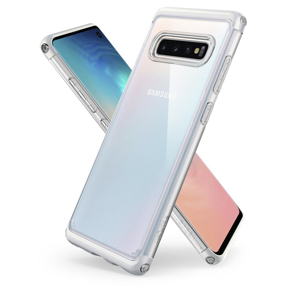Galaxy S10 Case Neo Hybrid Nc White Chrome Frame