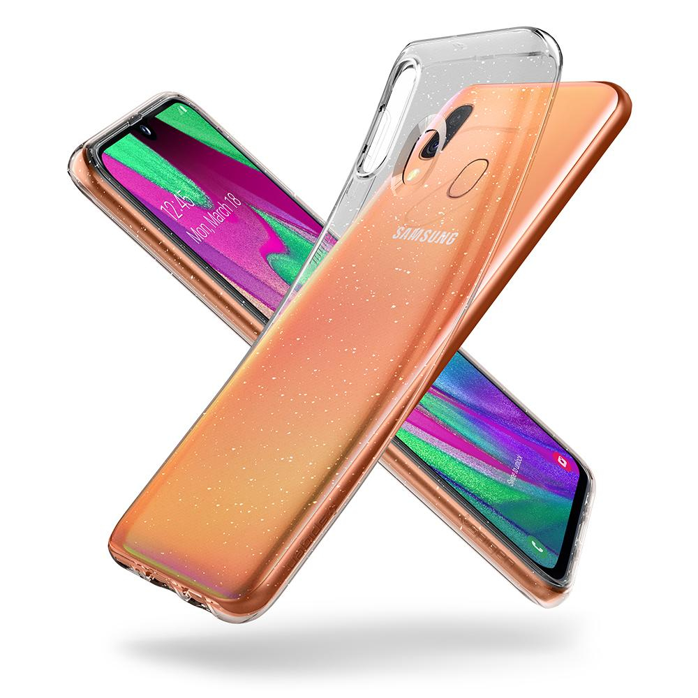 Galaxy A40 Case Liquid Crystal Glitter Crystal Quartz