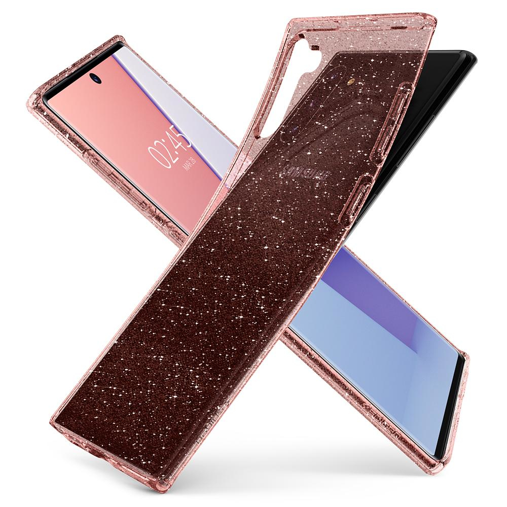 Galaxy Note 10 Liquid Crystal Glitter Rose Quartz