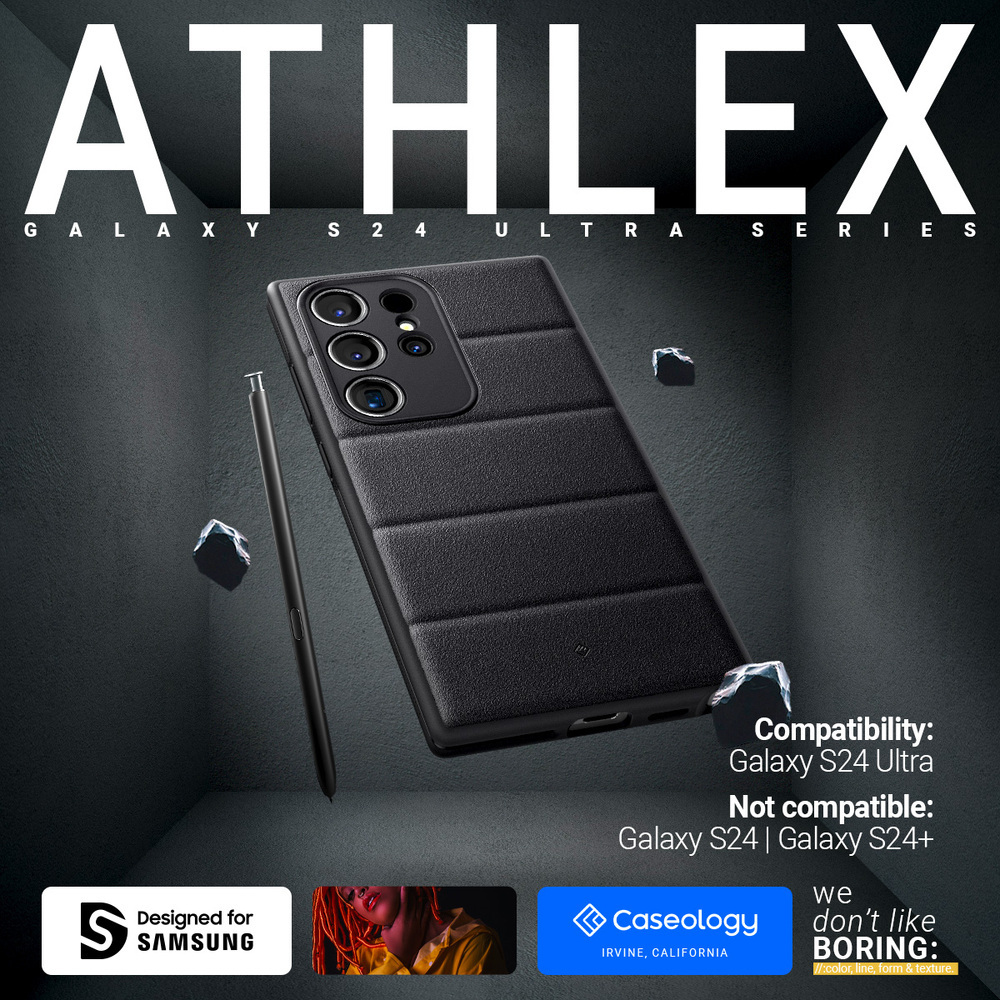 Galaxy 6.8IN (2024) Case Athlex Active Black