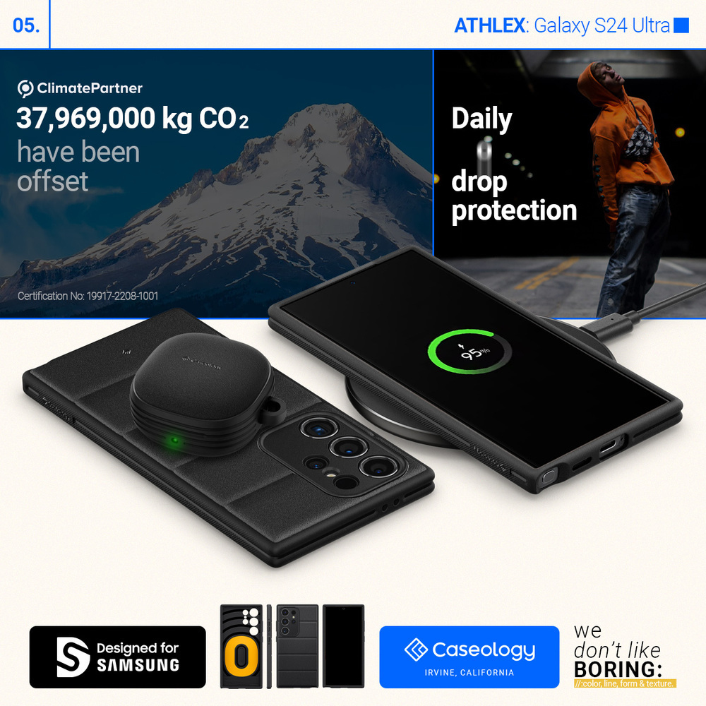 Galaxy 6.8IN (2024) Case Athlex Active Black